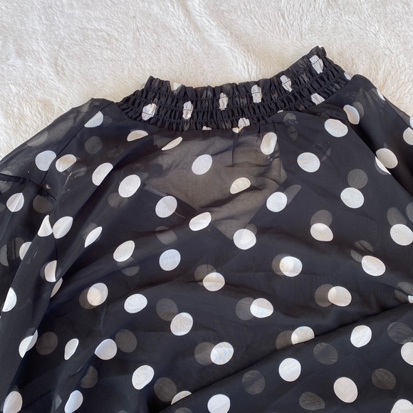 Torrid top long sleeve polka dot blouse - Picture 3 of 4